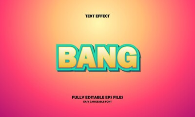 Obraz premium bang style editable text effect 