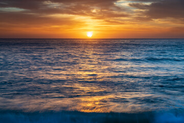 High cloud beautiful sunrise seascape