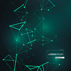 Connect lines in modern style. Communication symbol background. Vector abstract design. Decorative connect. Plexus geometric effect