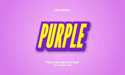 purple style editable text effect	