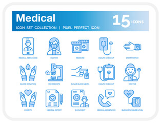 Fototapeta na wymiar Medical icon set