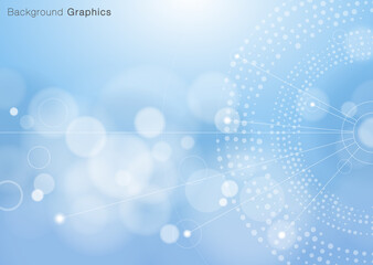 Abstract blue background. Vector graphics. Information and communication image. - 411697578