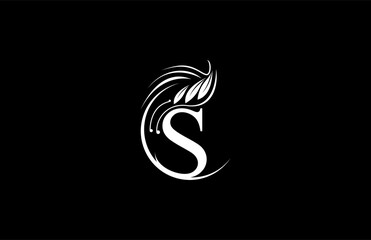 Initial Letter S Typography Flourishes Rounded Logogram Beauty Logo