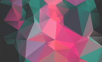 Fototapeta premium Colorful gradient mosaic background. Geometric triangle, mosaic, abstract background. Mosaic, color background. Mosaic texture