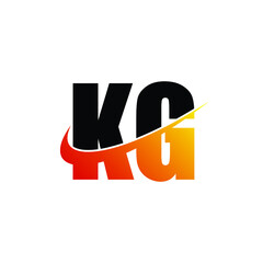 Letter KG simple logo design vector