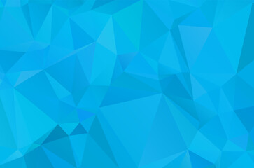 Blue vivid geometric polygonal abstract design background template