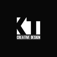 Obraz premium Letter KT simple logo design vector