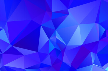 Blue vivid polygonal mosaic background, creative design templates Illustration