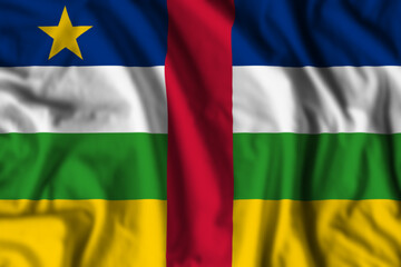 Central African Republic flag realistic waving