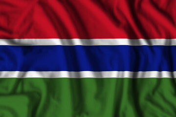Gambia flag realistic waving