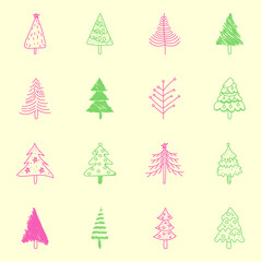 
Beautiful Trees Doodle Icons Pack 

