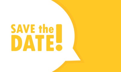 Save the data speech bubble banner. Can be used for business, marketing and advertising. Vector EPS 10. Isolated on white background