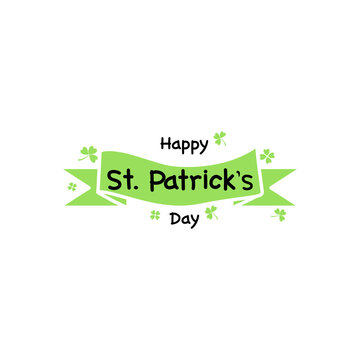 Happy Saint Patrick's Day Template for greeting cards.