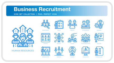 Business Recruitment icon set