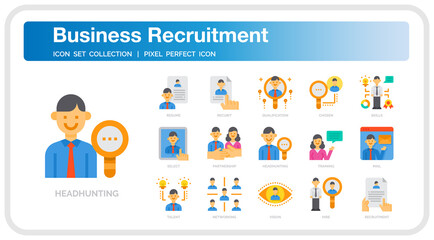 Business Recruitment icon set