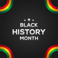 Black History Month Vector Design Template Background