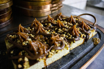 piece of cake with chocolate