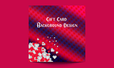Gift Card Valentine's Background Template