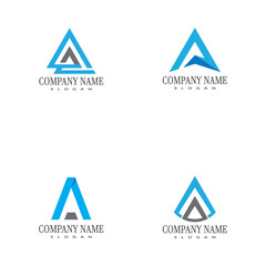 A Letter Logo Template vector icon illustration design
