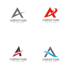 A Letter Logo Template vector icon illustration design