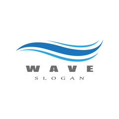 Water wave icon vector illustration design logo