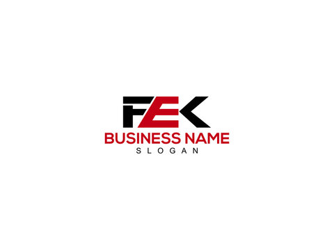 Letter FEK Logo Icon Design For New Business