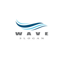 Water wave icon vector illustration design logo