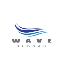 Water wave icon vector illustration design logo