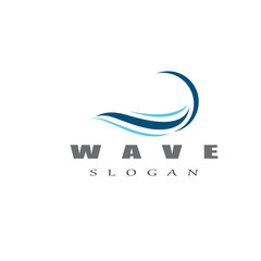 Water wave icon vector illustration design logo
