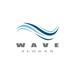 Water wave icon vector illustration design logo