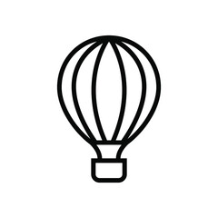 Hot air balloon icon vector graphic illustration