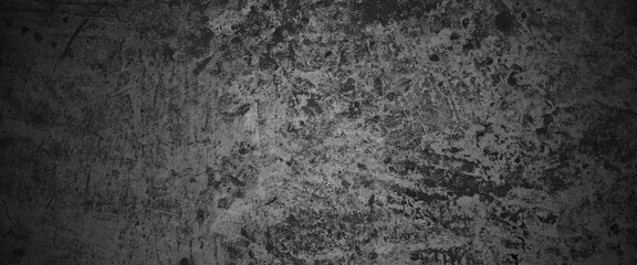 Horizontal dark old cement wall for the background