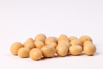 Soyabean on white background