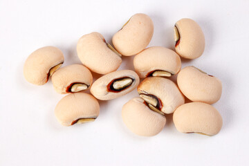 Blackeye beans on white background