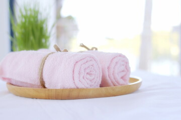 Spa accessories,Beautiful composition of spa , spa relax concept,  herbs for massage, beautiful sap...