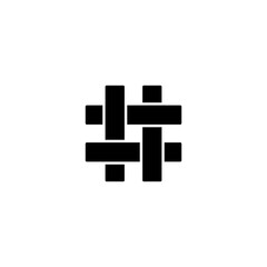 Hash tag Icon Design Vector Template Illustration