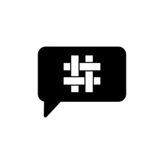 Obraz premium Hash tag Icon Design Vector Template Illustration