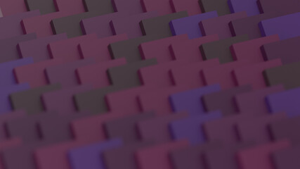 Fototapeta premium 3d Abstract Business Pattern Minimal Background Wallpaper of Squares in Brown and Purple–Violet Colors