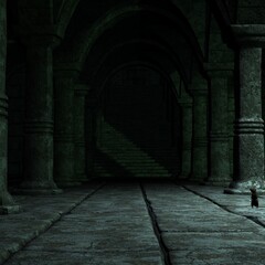 3d render of a fantasy cistern background