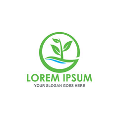green nature vector , natural logo