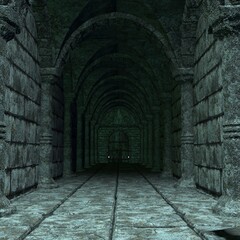 3d render of a fantasy cistern background
