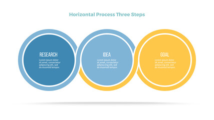 Business process. Timeline infographics with 3 steps, options, sections. Vector template.