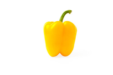 Fresh yellow bell pepper isolated on white