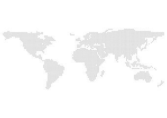 map of world with rounded square