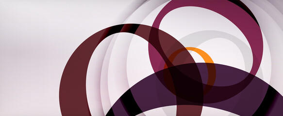 Obraz premium Ring geometric shapes, o letter repetition wallpaper. Abstract background for business or technology presentations, internet posters or web brochure covers