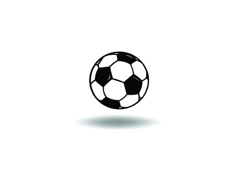 football games Icon Vector illustration. ball symbol. Sport sign, emblem isolated on white background with shadow, Flat style for graphic and web design, logo. EPS10 black pictogram.