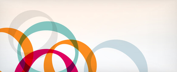 Ring geometric shapes, o letter repetition wallpaper. Abstract background for business or technology presentations, internet posters or web brochure covers