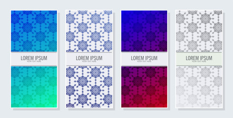 Set of abstract pattern background banner