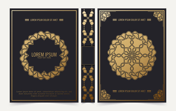 Luxury Decorative mandala book cover design