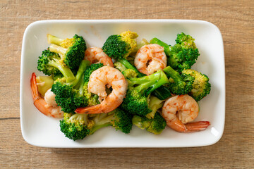 stir-fried broccoli with shrimps